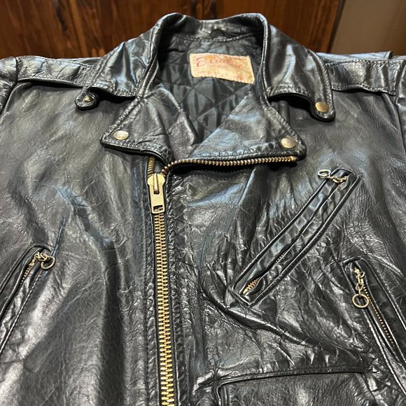Men's Vintage Leather Jacket- M - 40 R - Picture 2 of 6